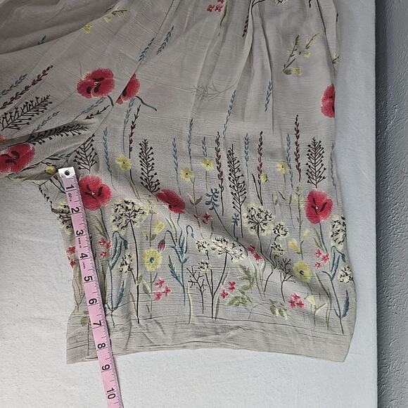 Modiano Floral Vest Shirt and Short Set Medium 10 Brown VTG Cottage Resort 90s - Picture 8 of 8